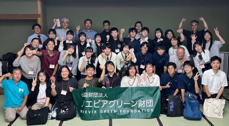 ぼうさいこくたい熊本2024での現地研修の集合写真（ノエビアグリーン財団ご支援）